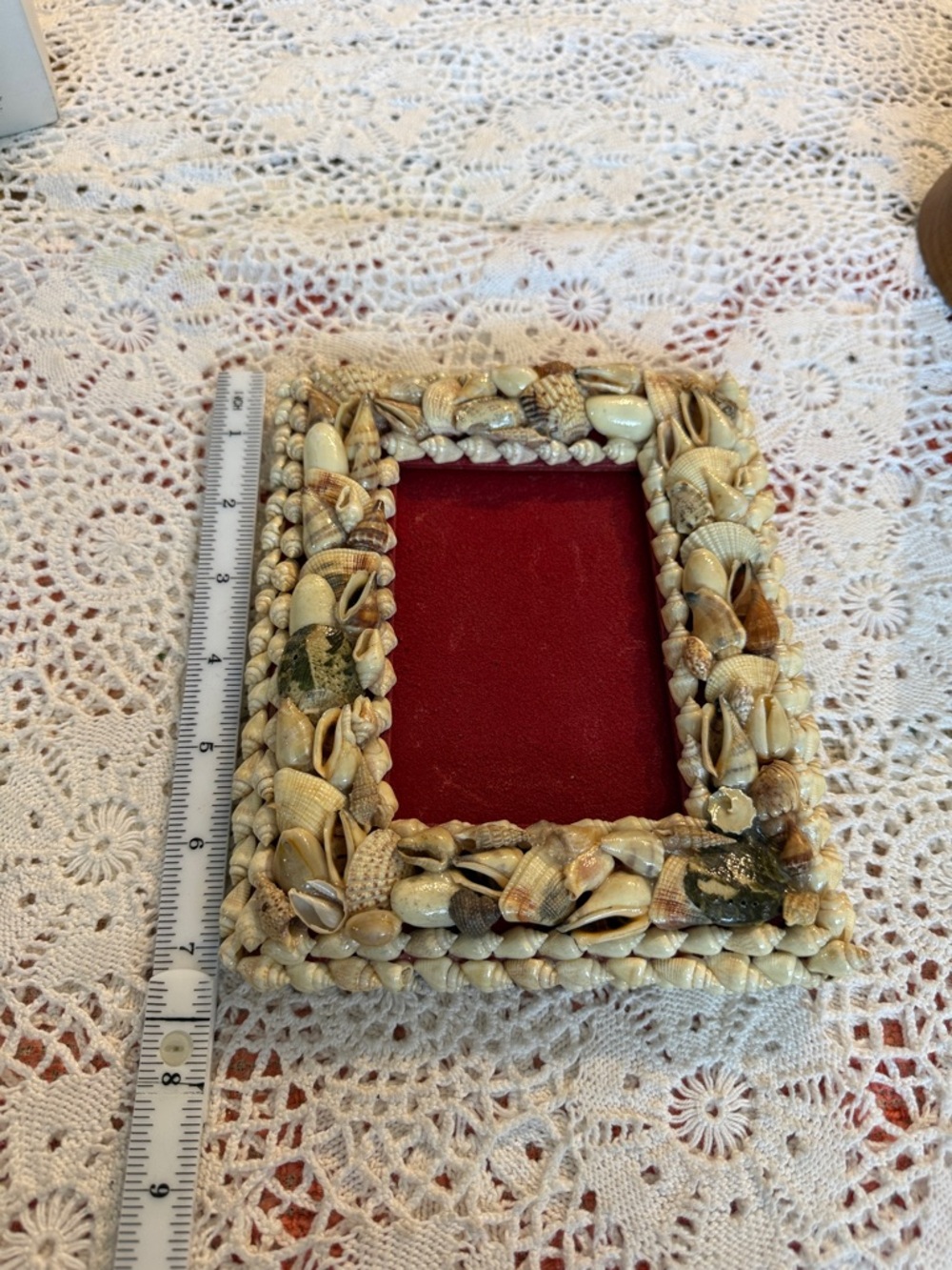Mid Century Shell Encrusted Picture Frame - Picture 4 of 5